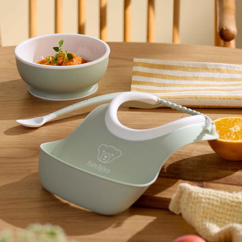 BABYBJÖRN Baby Feeding Set, 3 pcs Powder Green
